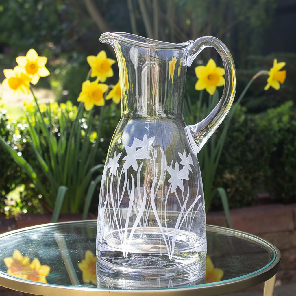 Royal Scot Crystal Daffodil Large 1.5 Litre Jug