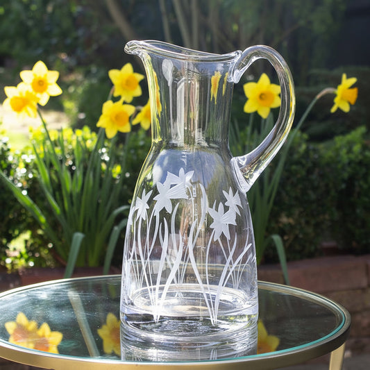 Royal Scot Crystal Daffodil Large 1.5 Litre Jug-Goviers