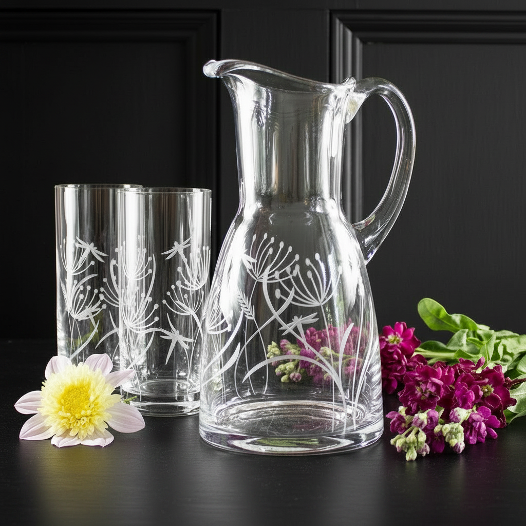 Royal Scot Crystal Dragonfly Large 1.5 Litre Jug-Goviers