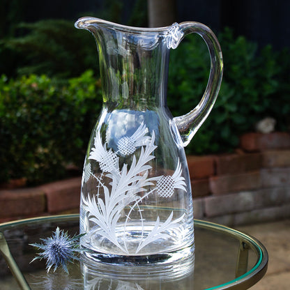 Royal Scot Crystal Flower of Scotland Large 1.5 Litre Jug-Goviers