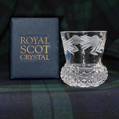Royal Scot Crystal Flower of Scotland Tot Glass (Thistle Shape)