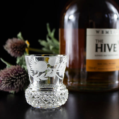 Royal Scot Crystal Flower of Scotland Tot Glass (Thistle Shape)