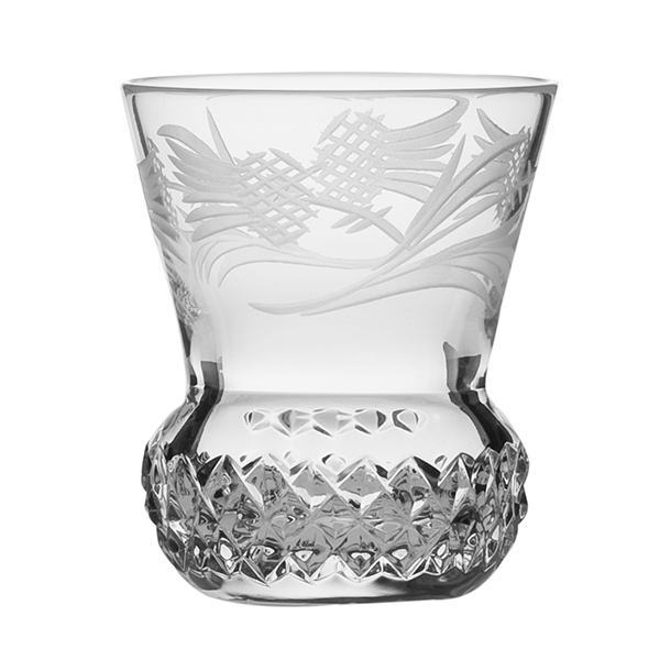 Royal Scot Crystal Flower of Scotland Tot Glass (Thistle Shape)