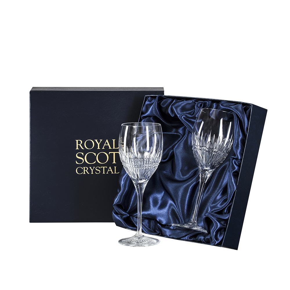 Royal Scot Crystal Iona Set of 2 Large Wine Glasses