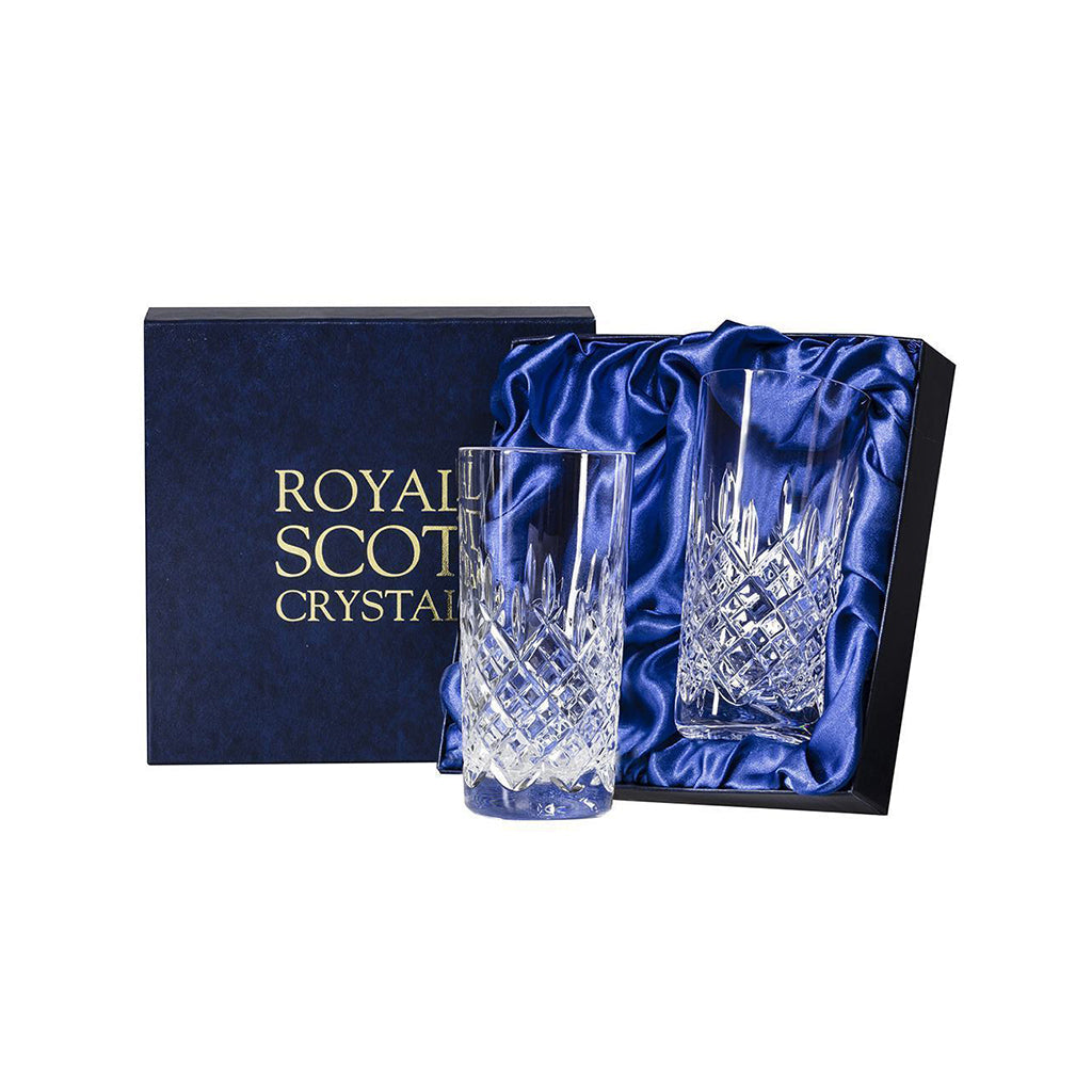 Royal Scot Crystal London Tall Tumblers Set of 2