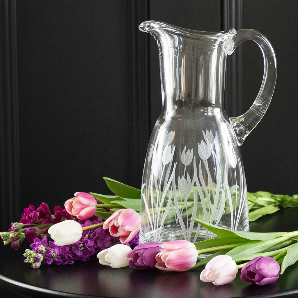 Royal Scot Crystal Wild Tulip 1.5 Litre Jug-Goviers