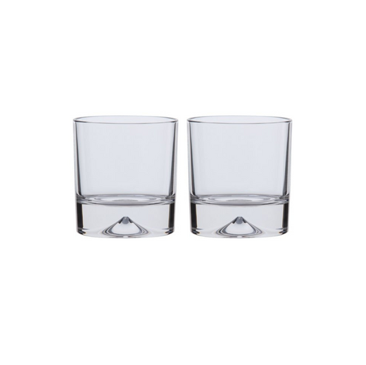 Dartington Crystal Dimple Double Old Fashioned Tumbler Pair