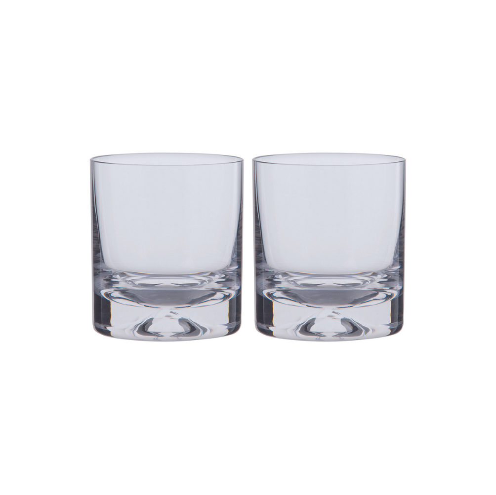 Dartington Crystal Dimple Old Fashioned Tumbler Pair