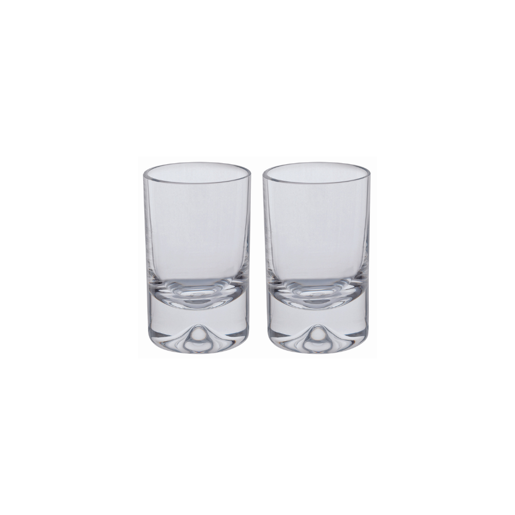 Dartington Crystal Dimple Shot Glass Pair