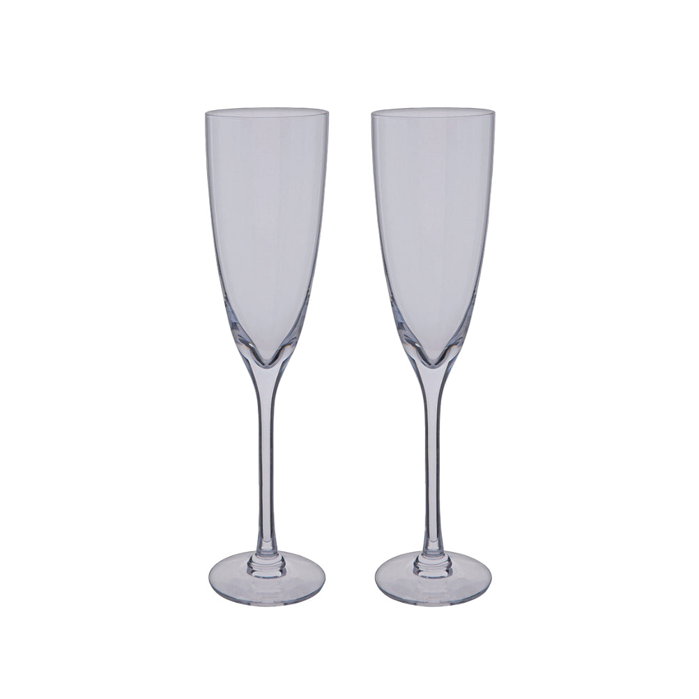 Dartington Crystal Rachael Champagne Flute Pair