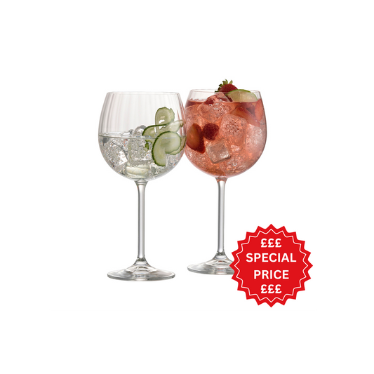 Galway Crystal Erne Gin & Tonic Glass Set of 2