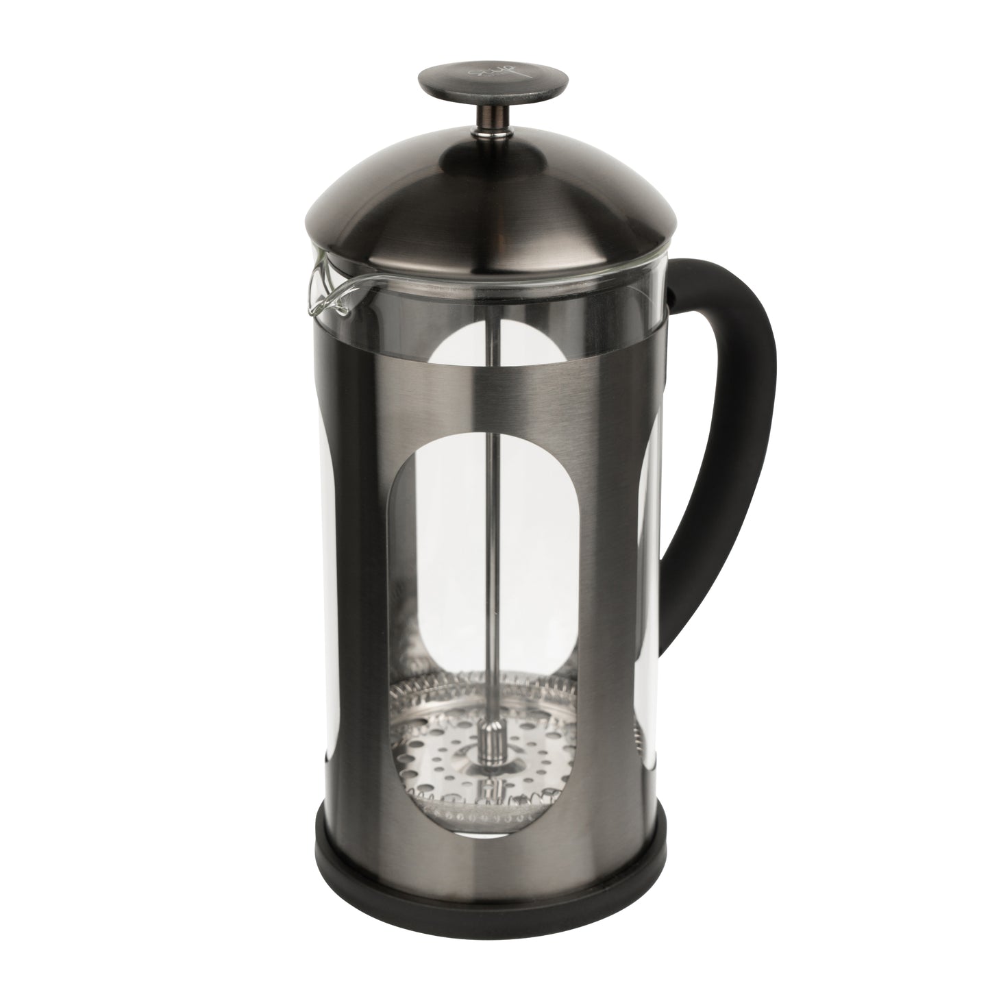 Siip Infuso Gunmetal Stainless Steel Glass Cafetiere Large