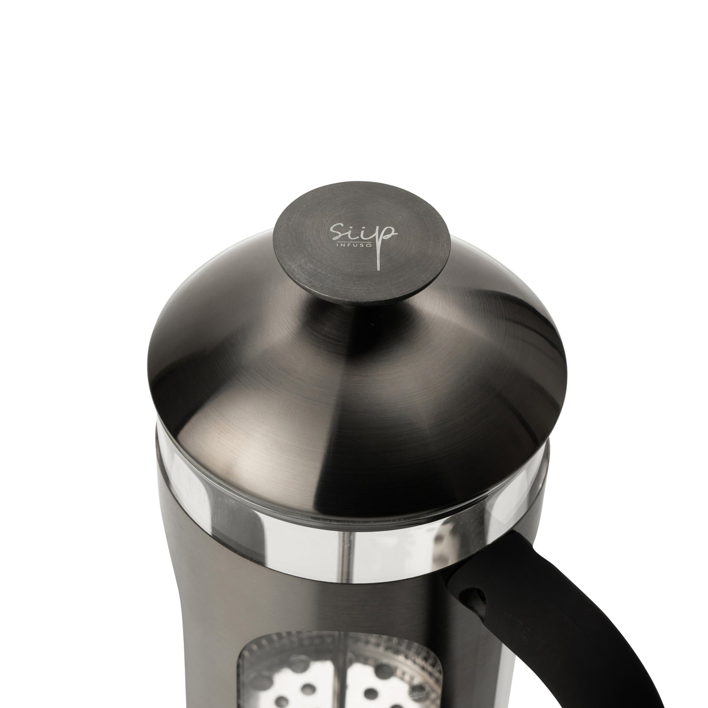 Siip Infuso Gunmetal Stainless Steel Glass Cafetiere Large