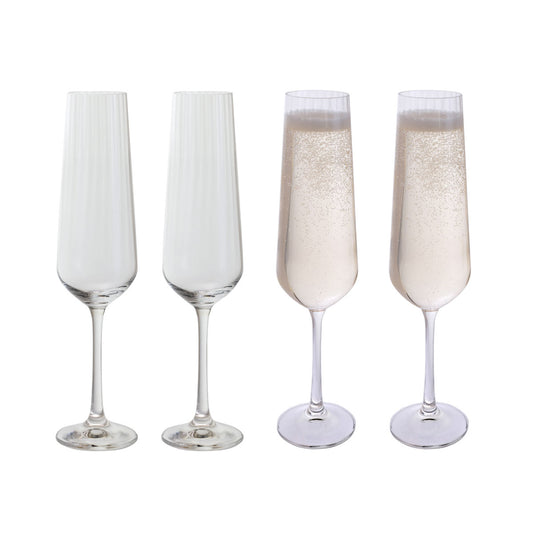 Dartington Crystal Cheers! Optic Flute (4pack)