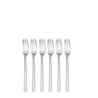 Charingworth Strata Mirror Pastry Fork 6 Piece Set