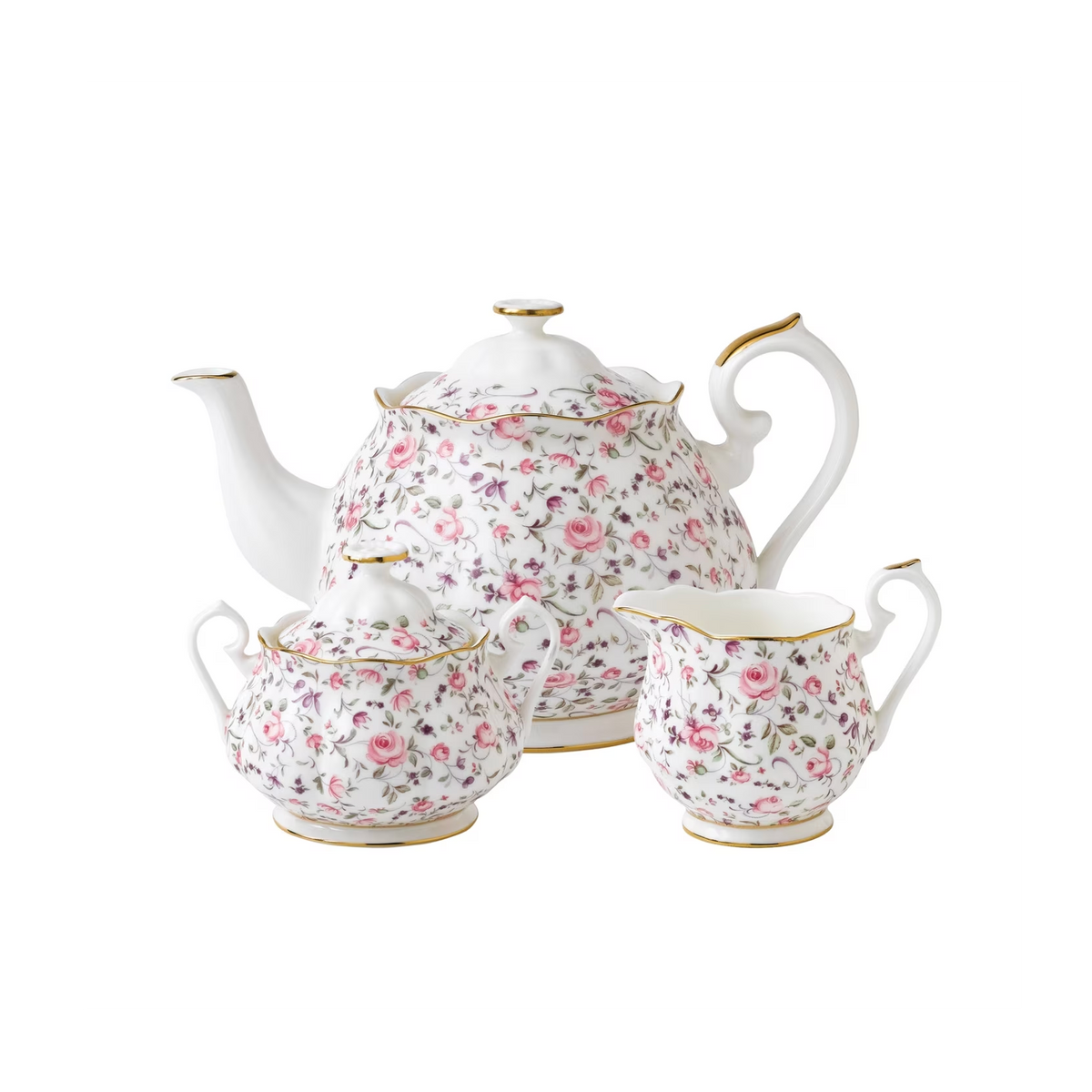 Royal Albert Rose Confetti 3 Piece Tea Set