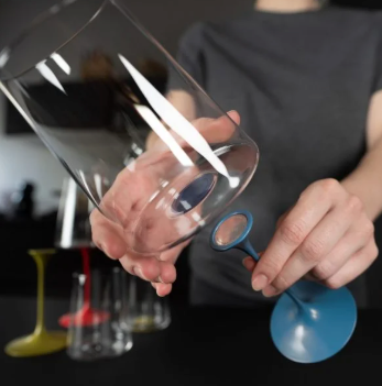 Trebonn SplitGlass Flute/Highball Set of 2 glasses - Red - Stem sold separately