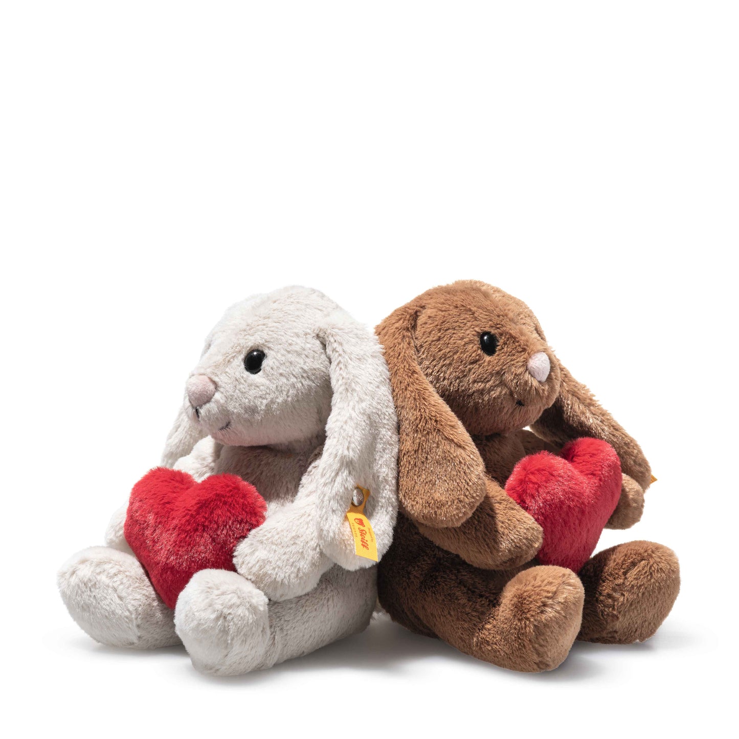 Steiff Soft Cuddly Friends Hoppie Rabbit Love - Grey-Goviers