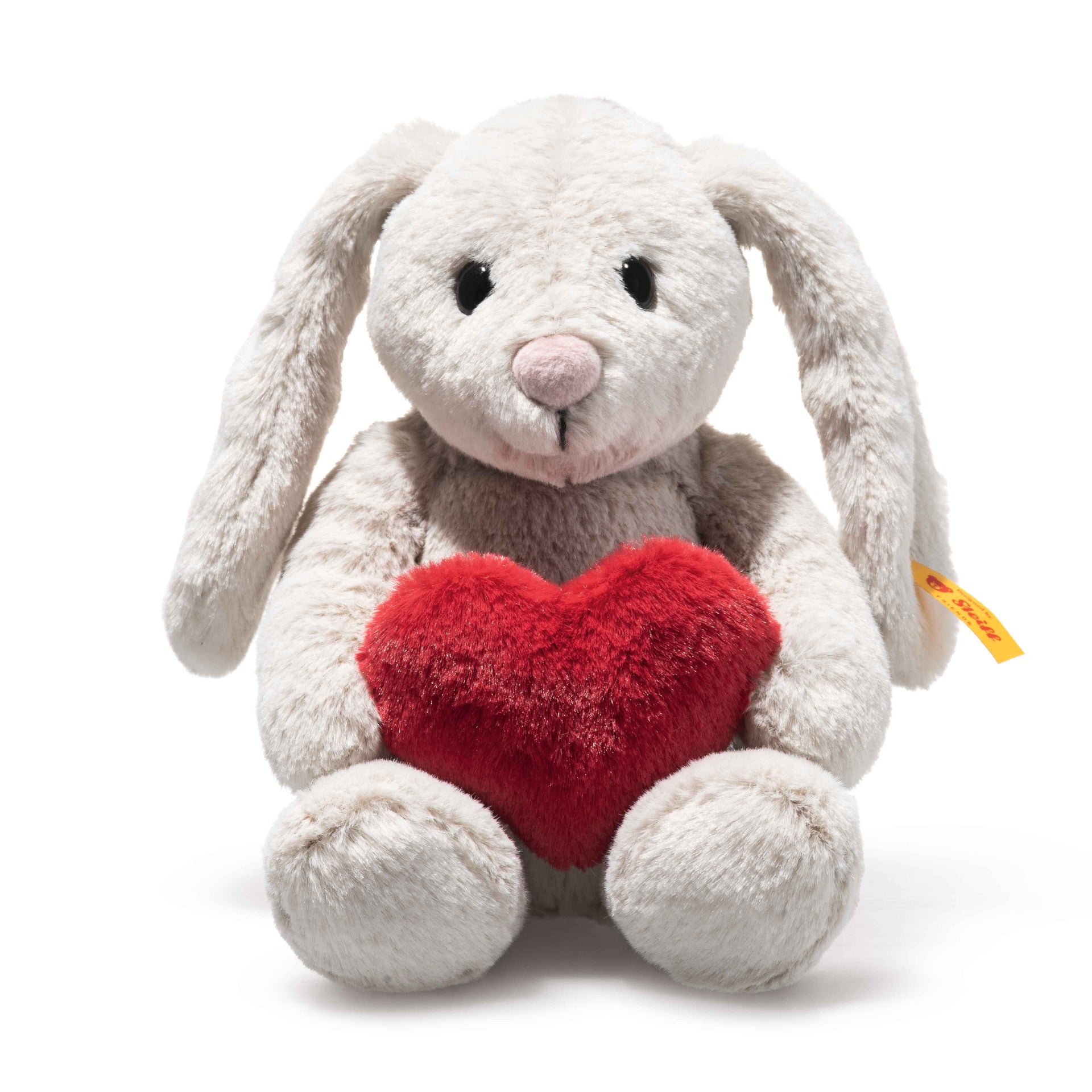 Steiff Soft Cuddly Friends Hoppie Rabbit Love - Grey