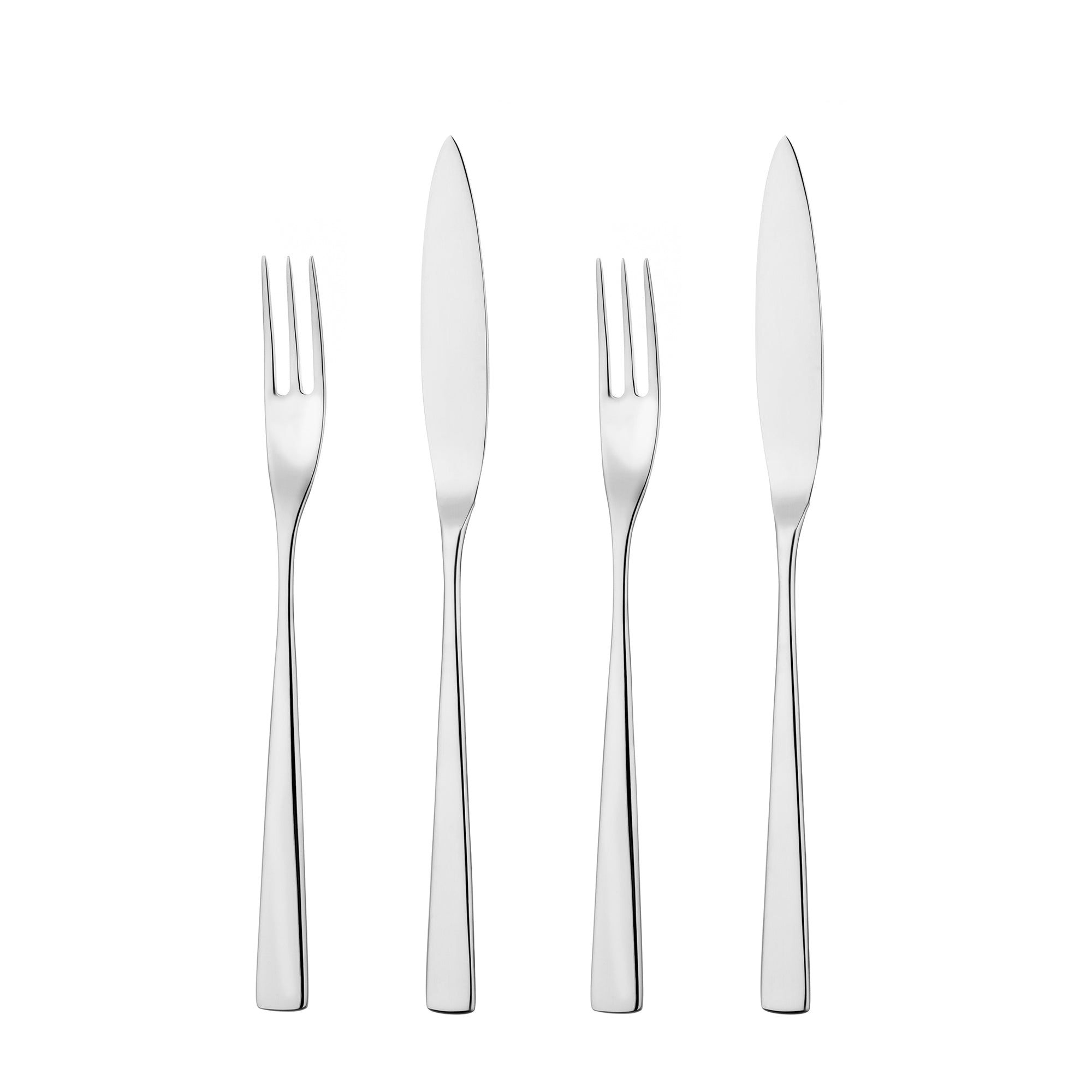 Studio William Tilia Mirror 2 Pairs Fish Fork & Knife Set