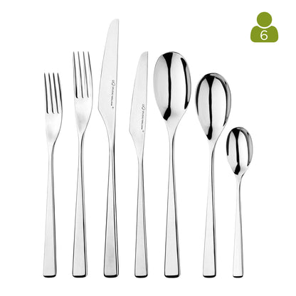 Studio William Tilia Mirror 42 Piece Cutlery Set