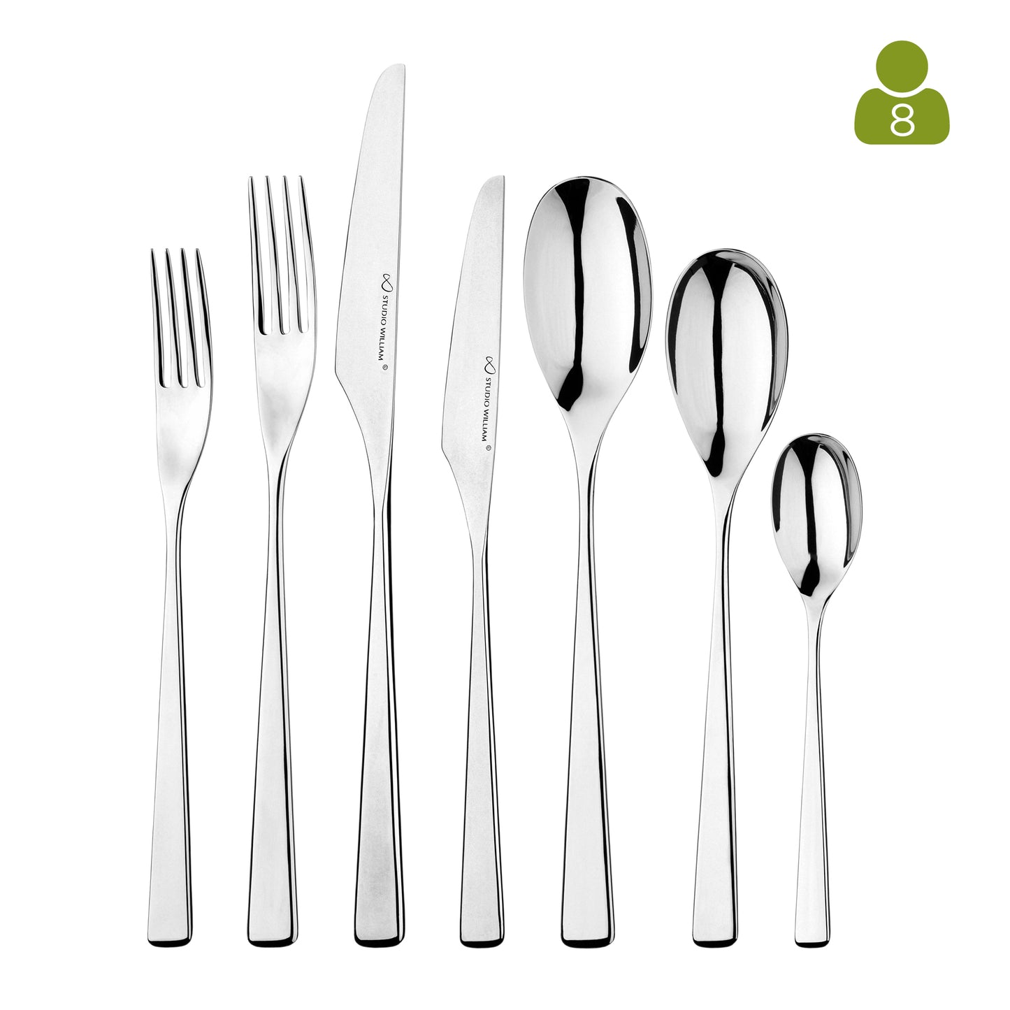 Studio William Tilia Mirror 56 Piece Cutlery Set