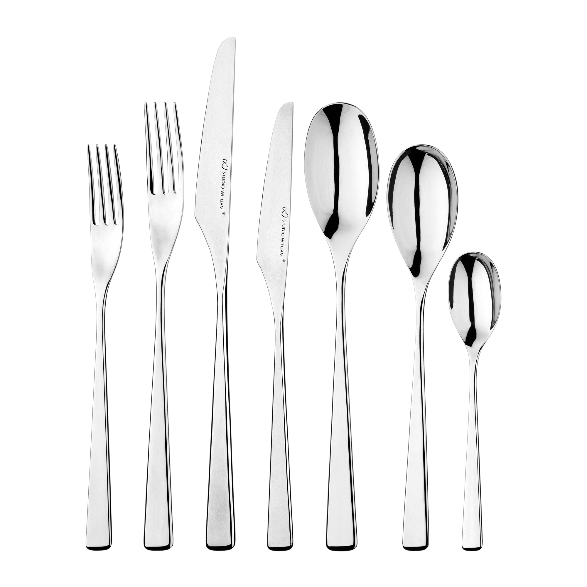 Studio William Tilia Mirror 7 Piece Cutlery Set