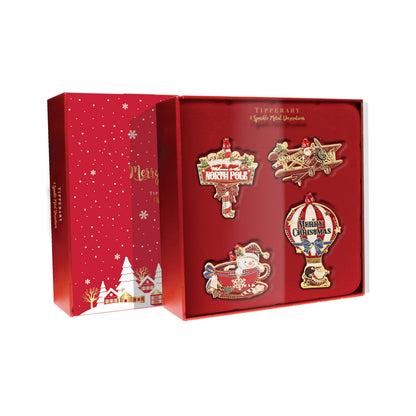 Tipperary Sparkle North Pole Christmas Tree Decorations Set of 4-Goviers