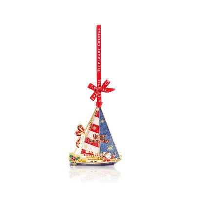 Tipperary Sparkle Sailboat Christmas Tree Decoration-Goviers