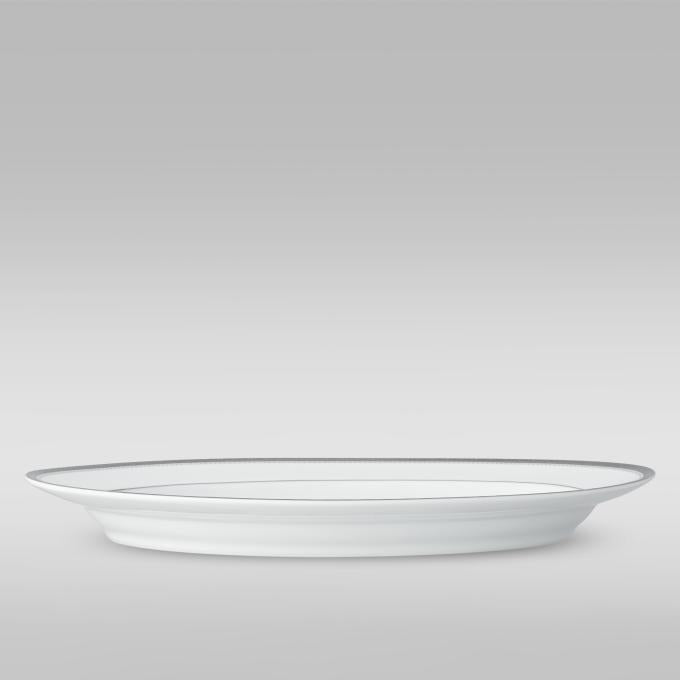 Noritake Charlotta Platinum Oval Platter 34.5cm Medium