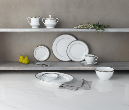 Noritake Charlotta Platinum Gravy Boat & Saucer