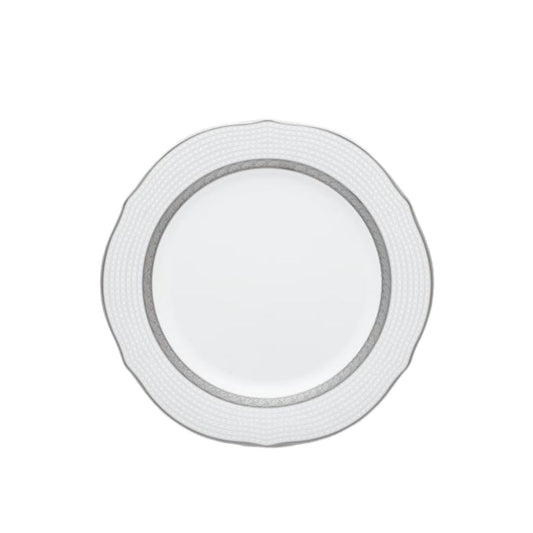 Noritake Charlotta Platinum Accent Plate scalloped 23cm
