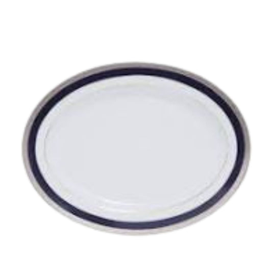 Noritake Legacy Cobalt Platinum Oval Platter 29.4cm Small