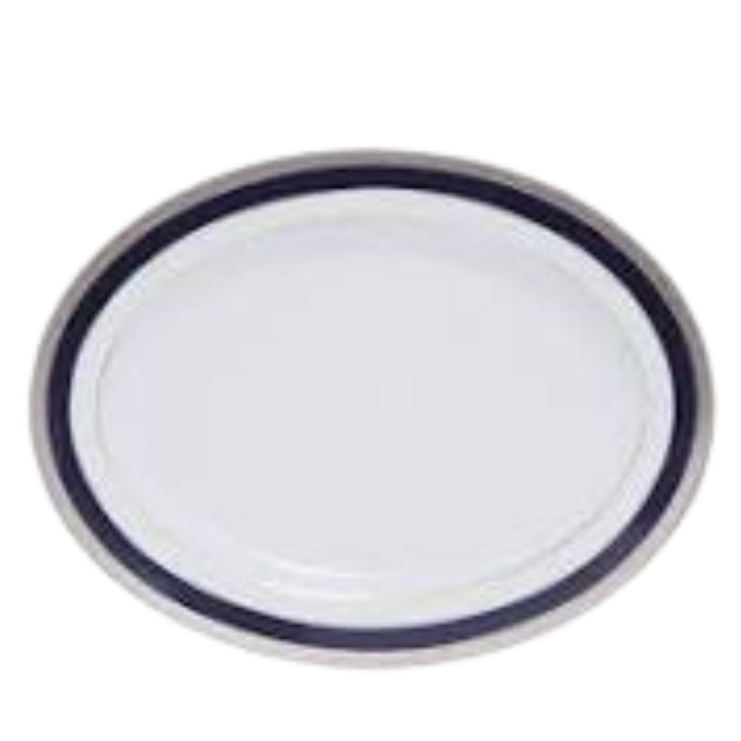 Noritake Legacy Cobalt Platinum Oval Platter 35cm Medium