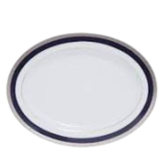 Noritake Legacy Cobalt Platinum Oval Platter 39.9cm Large