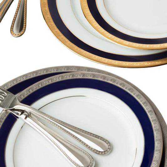 Noritake Legacy Cobalt Platinum Covered Vegetable Dish