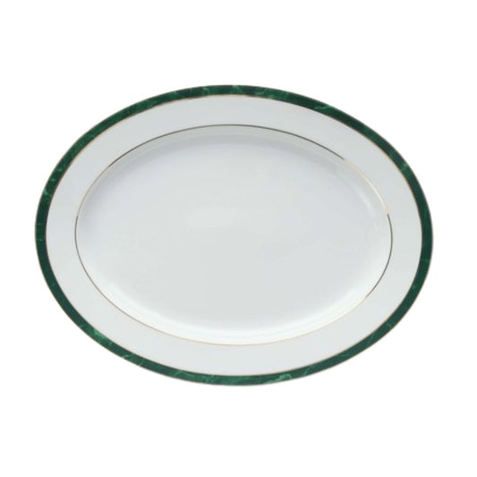 Noritake Marble Green Oval Platter Medium 34.5cm