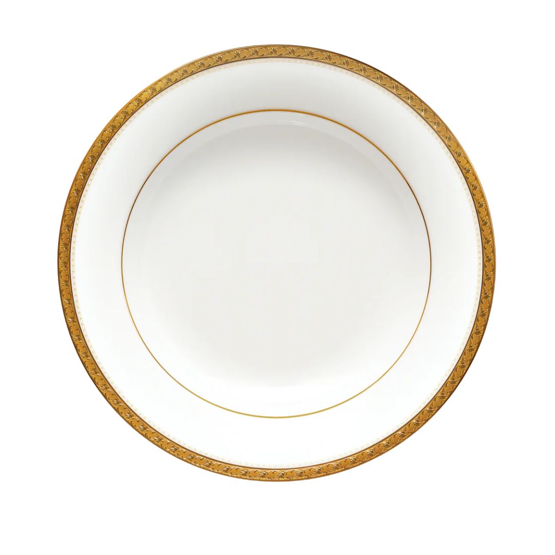 Noritake Charlotta Gold Rimmed Soup 22.5cm