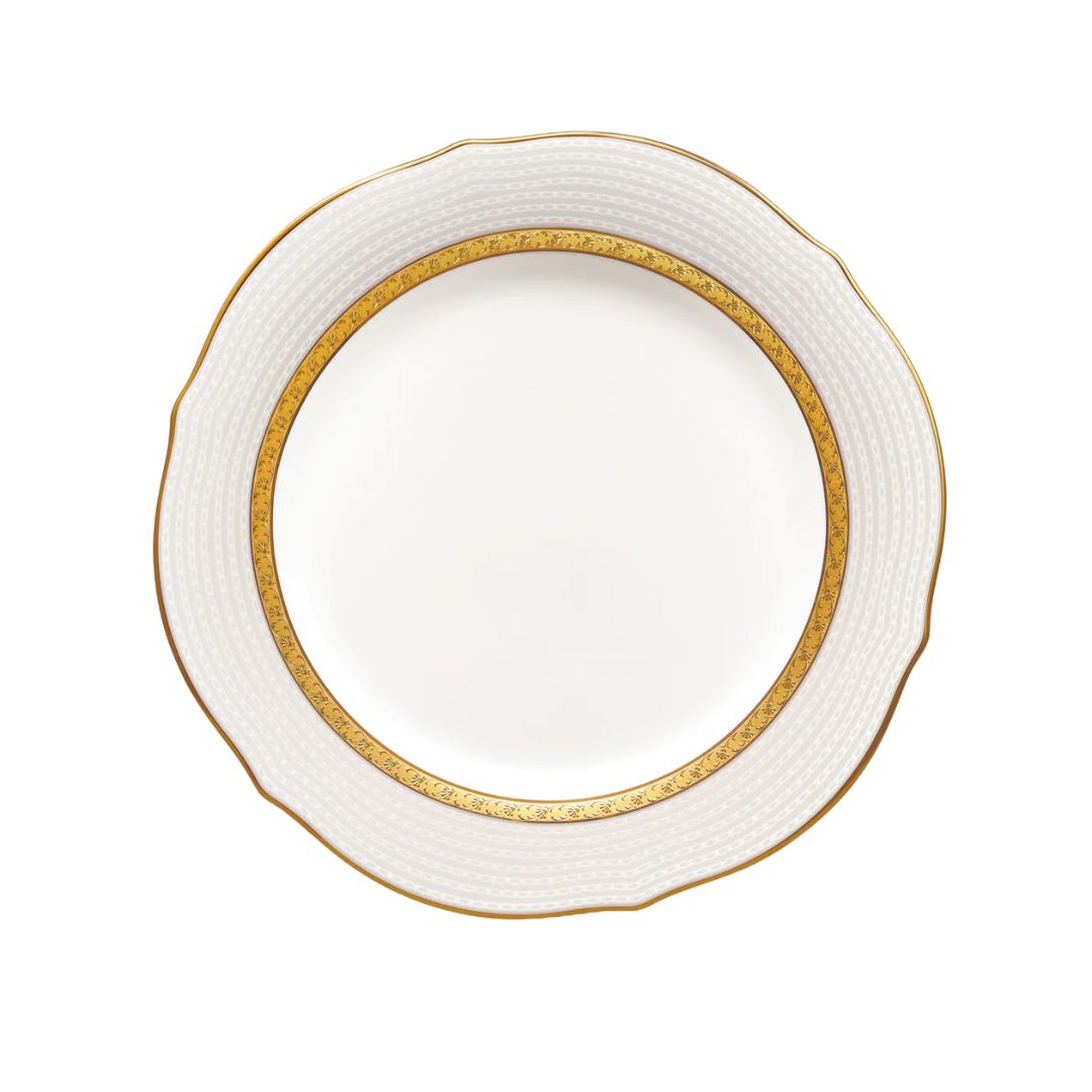 Noritake Charlotta Gold Accent Plate scalloped 23cm