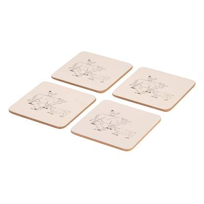Woodbury Lane Coasters Animals Set of 4