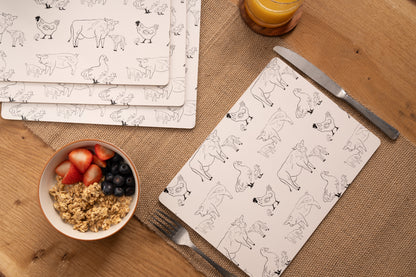 Woodbury Lane Placemats Animals Set of 4