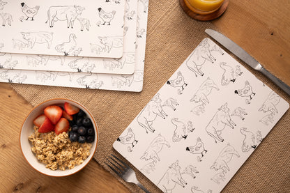 Woodbury Lane Placemats Animals Set of 4