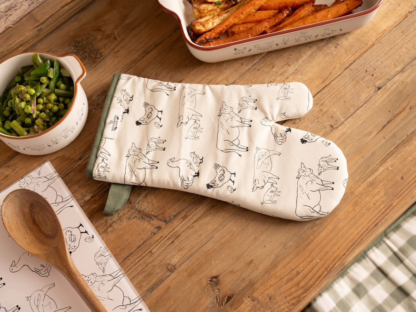 Woodbury Lane Oven Mitt Animals