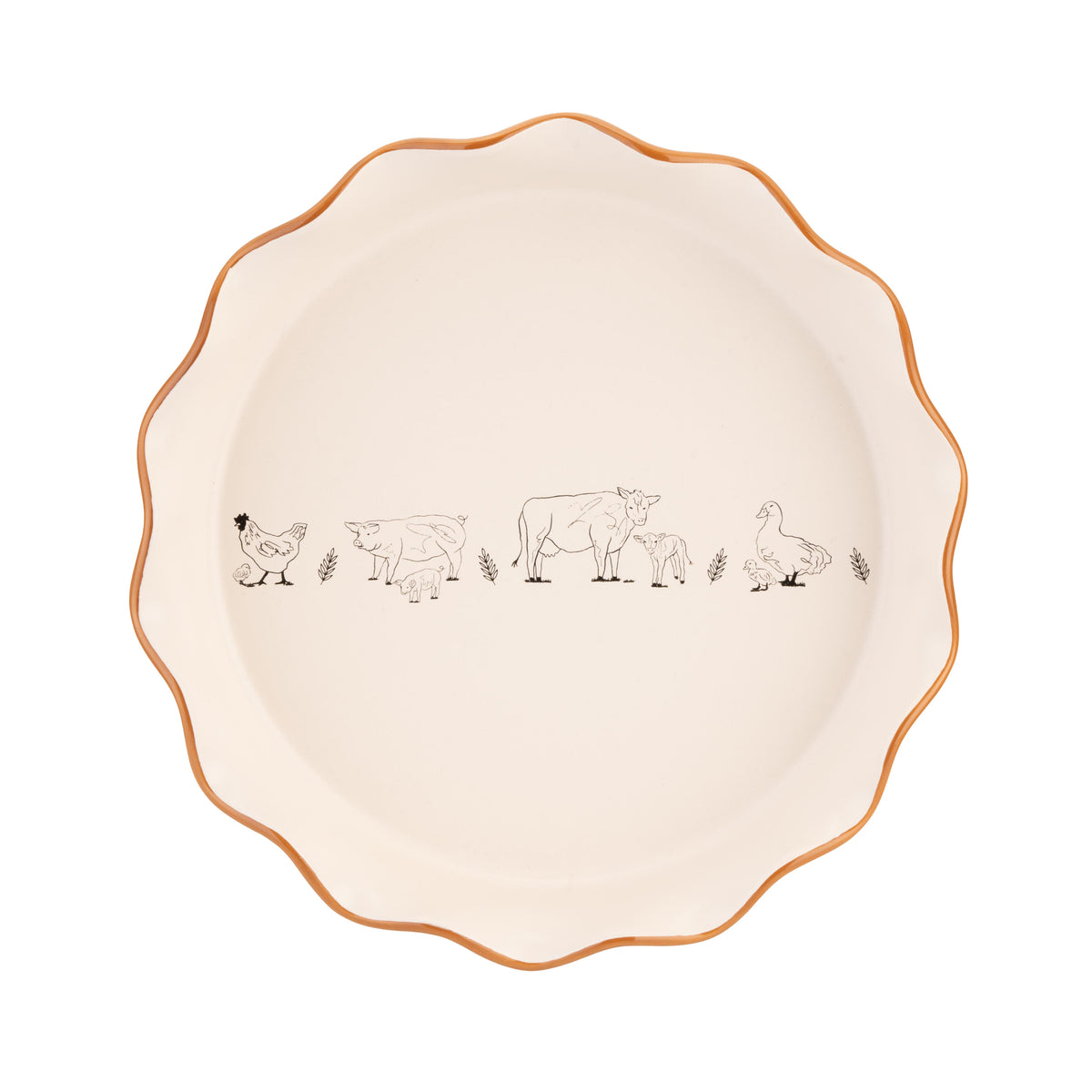 Woodbury Lane Fluted Pie Dish