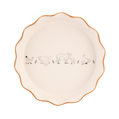 Woodbury Lane Fluted Pie Dish