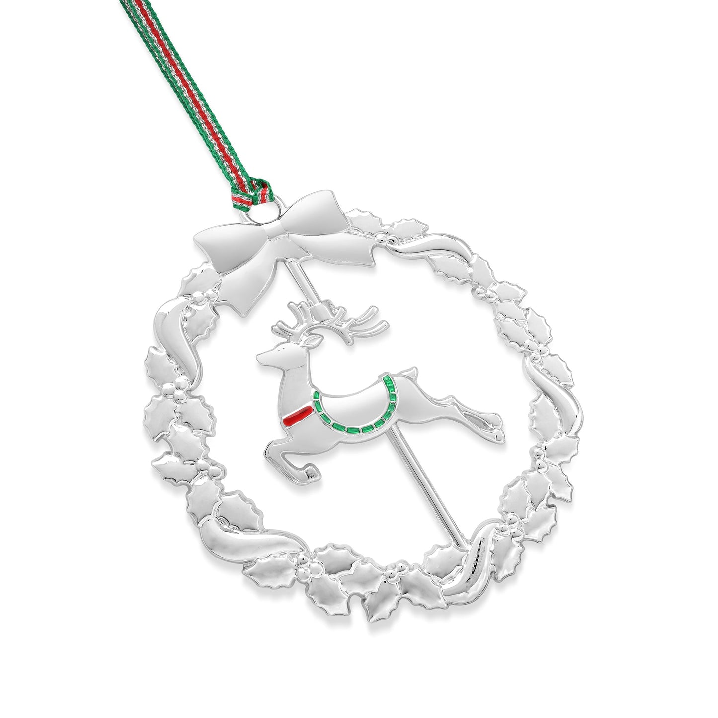 Newbridge Silverware  Reindeer Wreath  Christmas Tree Decoration - DELIVERY JULY