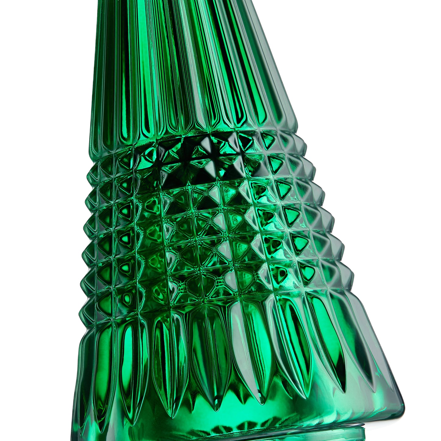 Waterford Christmas Crystal Large Green Standing Tree-Goviers