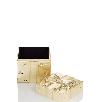 Waterford Christmas Metal Golden Present Box-Goviers