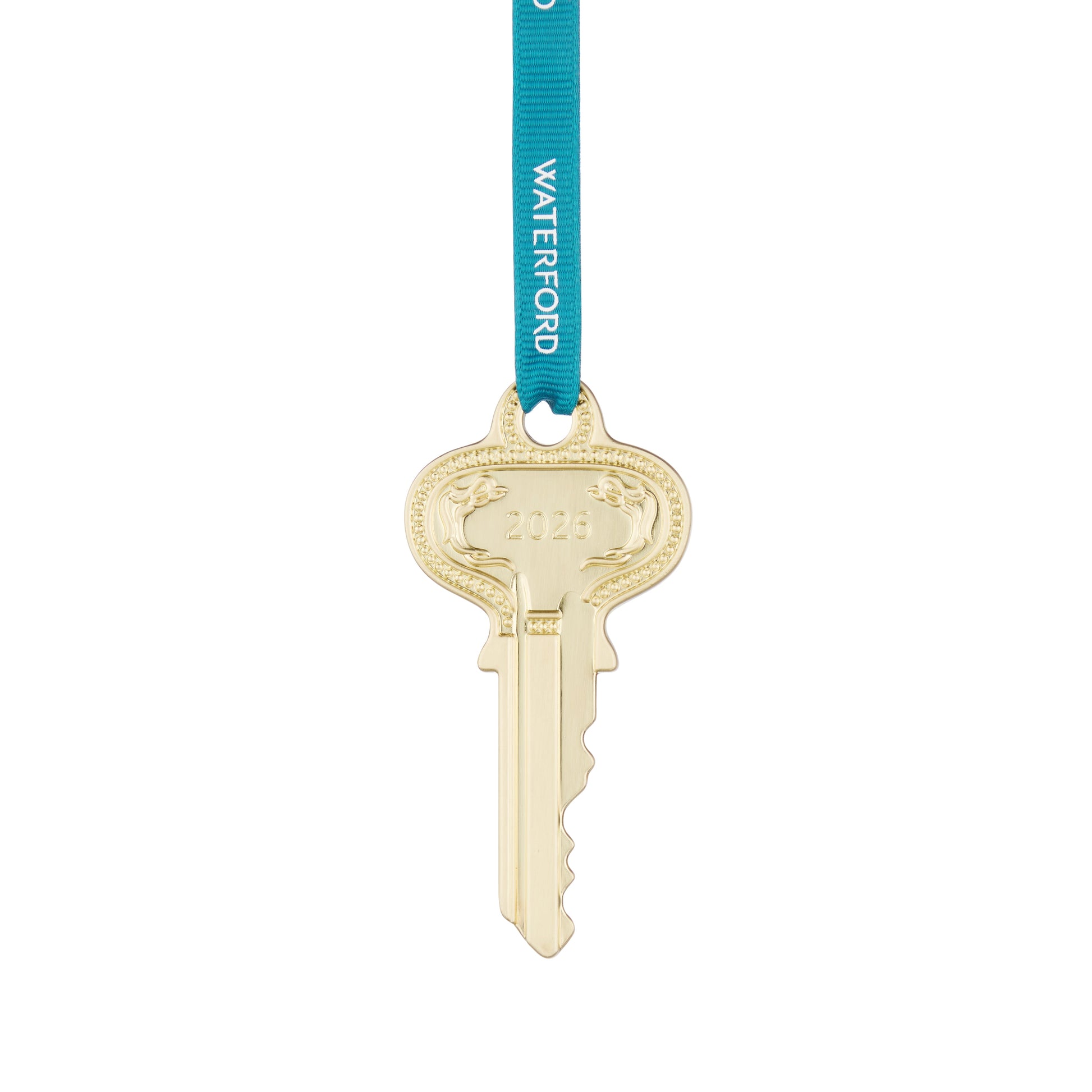 Waterford Christmas Metal Key Golden Ornament 2026-Goviers