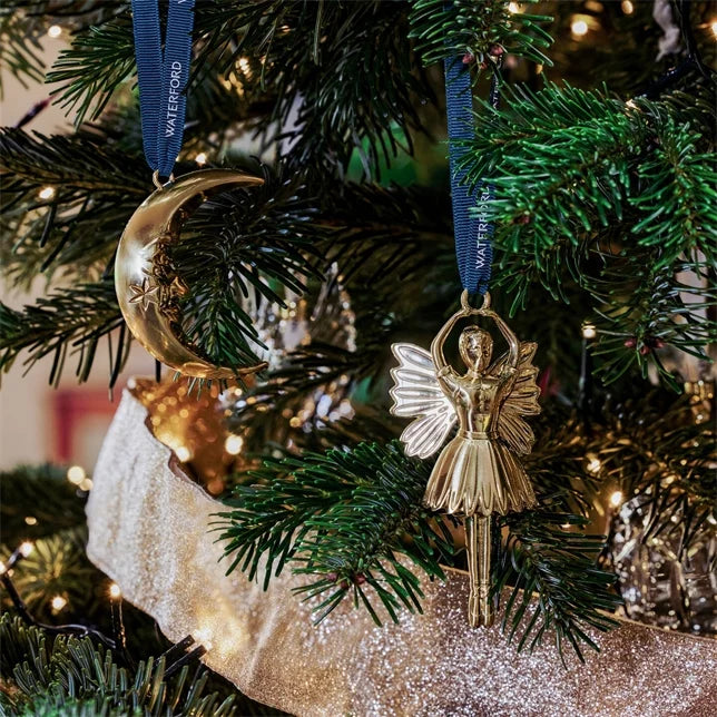 Waterford Christmas Metal Moon Golden Ornament-Goviers